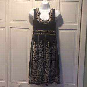 INC Embroidery Black/ Grey Dress